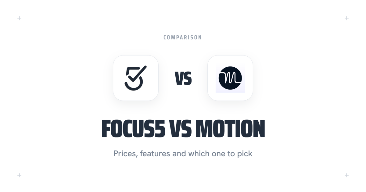 The Focus5 mark and the Motion mark side by side, divided by VS